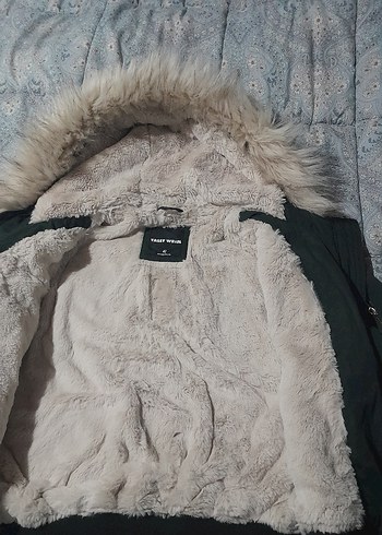 Tally Weijl  koyu yeşil reki Kapüşonlu Kadın mont - Görsel 2