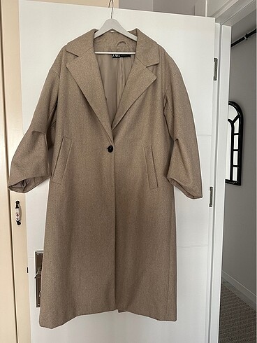 xs Beden camel Renk Zara kaşe kaban
