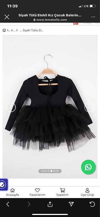 Siyah tütü elbise