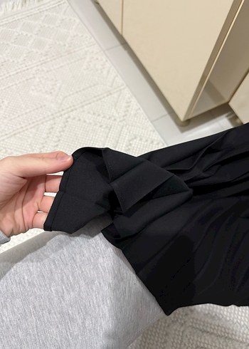 diğer Beden siyah Renk Siyah Pilili Uzun Kadın Etek