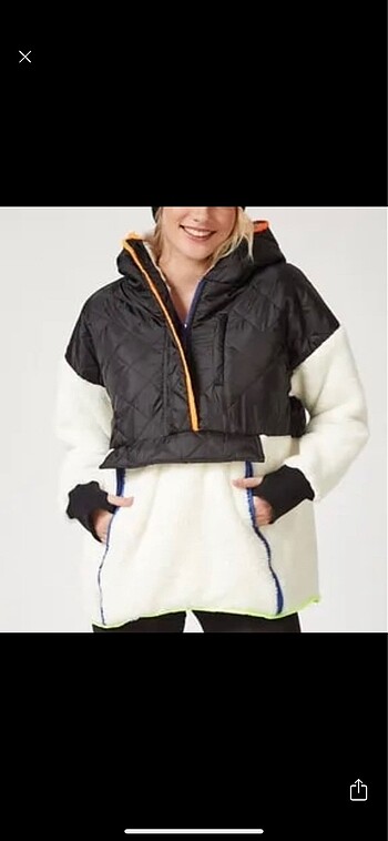 Kışlık kapüşonlu oversize polar