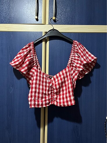 Desenli crop bluz