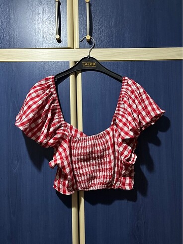 l Beden Desenli crop bluz
