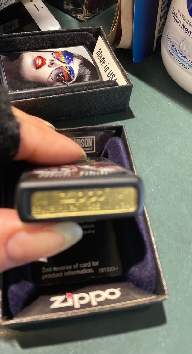 Harley-Davidson Siyah Zippo Çakmak orijinal - Görsel 2