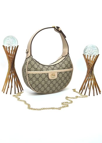 Zincir Detaylı Bej Modern Klasik Kadın Çanta - Görsel 3