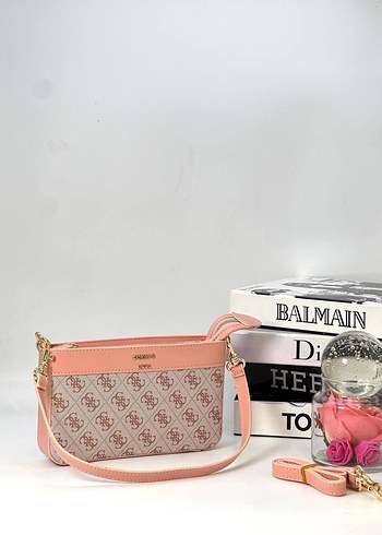 Kahverengi Deri Baskılı Askılı Çanta - Görsel 9