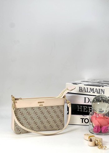 Kahverengi Deri Baskılı Askılı Çanta - Görsel 10