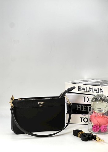 Kahverengi Deri Baskılı Askılı Çanta - Görsel 3