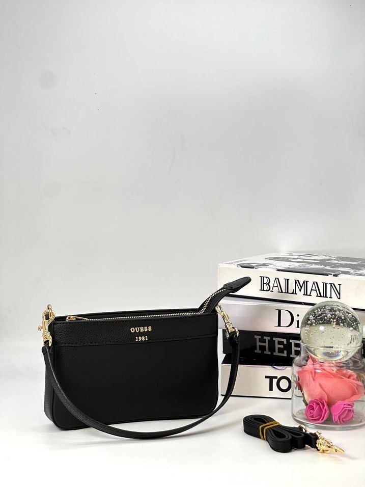 Kahverengi Deri Baskılı Askılı Çanta - Görsel 3