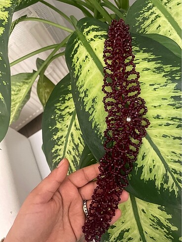 Bordo gelin tacı