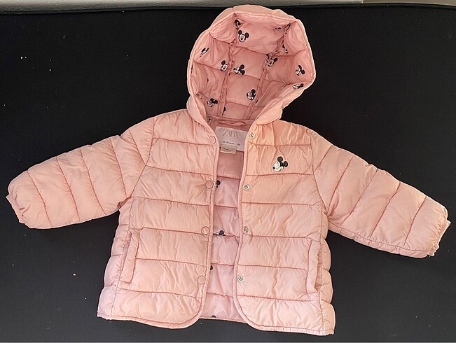 Orjinal Zara mickey mouse kız bebek mont 1yaş 12-18