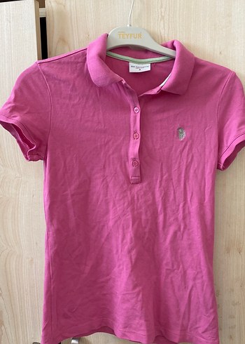 Pembe Kısa Kollu Polo Tişört