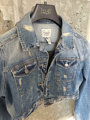 Mango CROP JEAN CEKET
