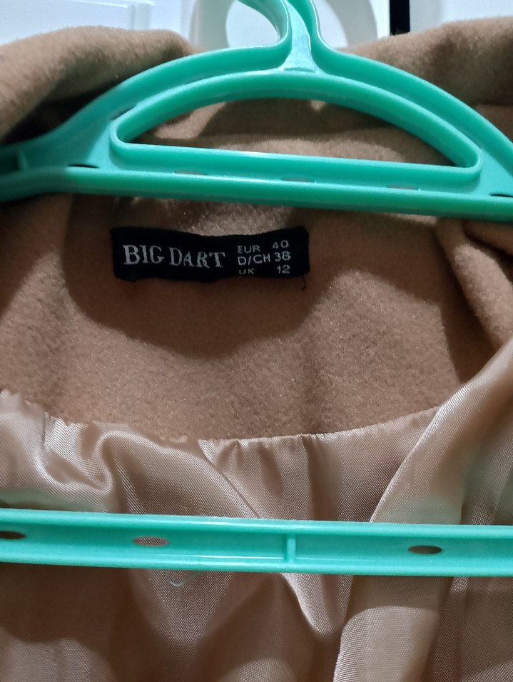 Bej Süet Kadın Midi Kaban ceket - Görsel 2