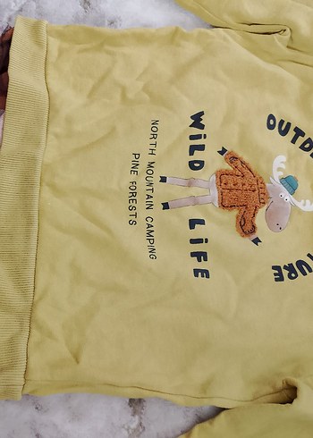 Sarı kız Çocuk Sweatshirt - Görsel 2