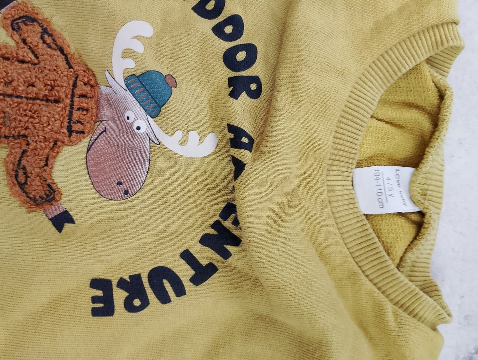 Sarı kız Çocuk Sweatshirt - Görsel 4