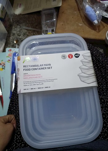 Asude 3'lü Büyük Saklama Kabı Seti Mor - Görsel 2