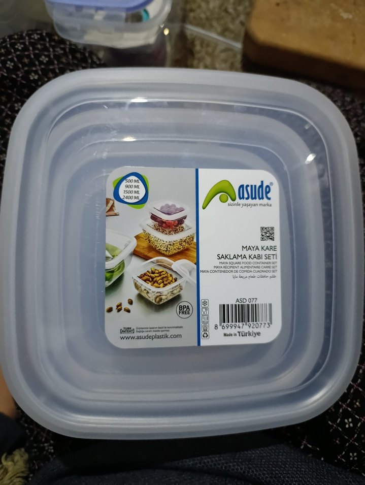 Asude 3'lü Büyük Saklama Kabı Seti Mor - Görsel 3