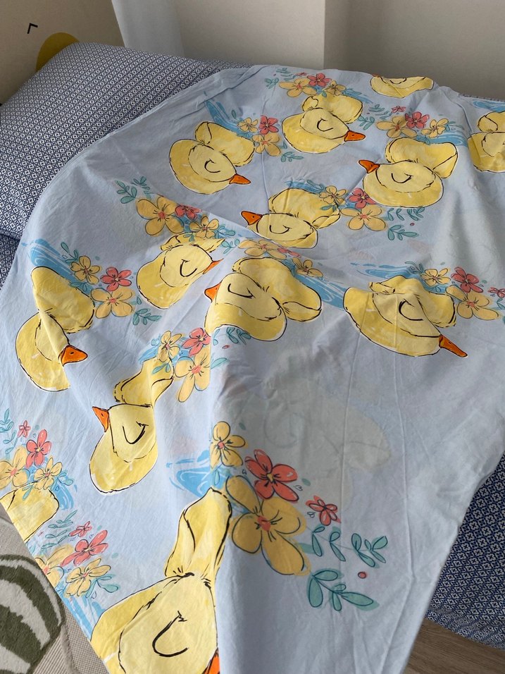 Sarı Baskılı Pamuklu Çocuk Nevresim Seti - Görsel 2