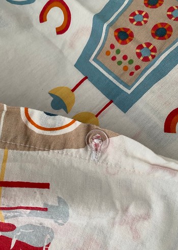 Çocuklar için Baskılı Gri Çok Renkli Tekstil - Görsel 2