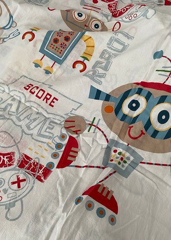 Çocuklar için Baskılı Gri Çok Renkli Tekstil - Görsel 3