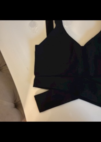 Siyah V Yaka Kemerli Mini Büstiyer - Görsel 2