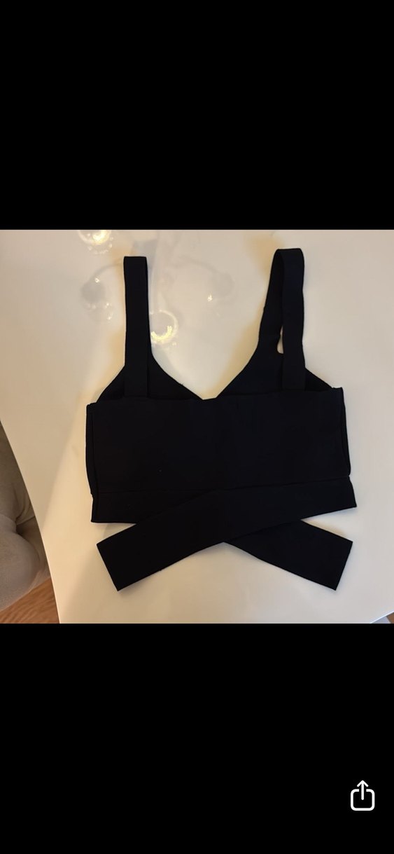 Siyah V Yaka Kemerli Mini Büstiyer - Görsel 4