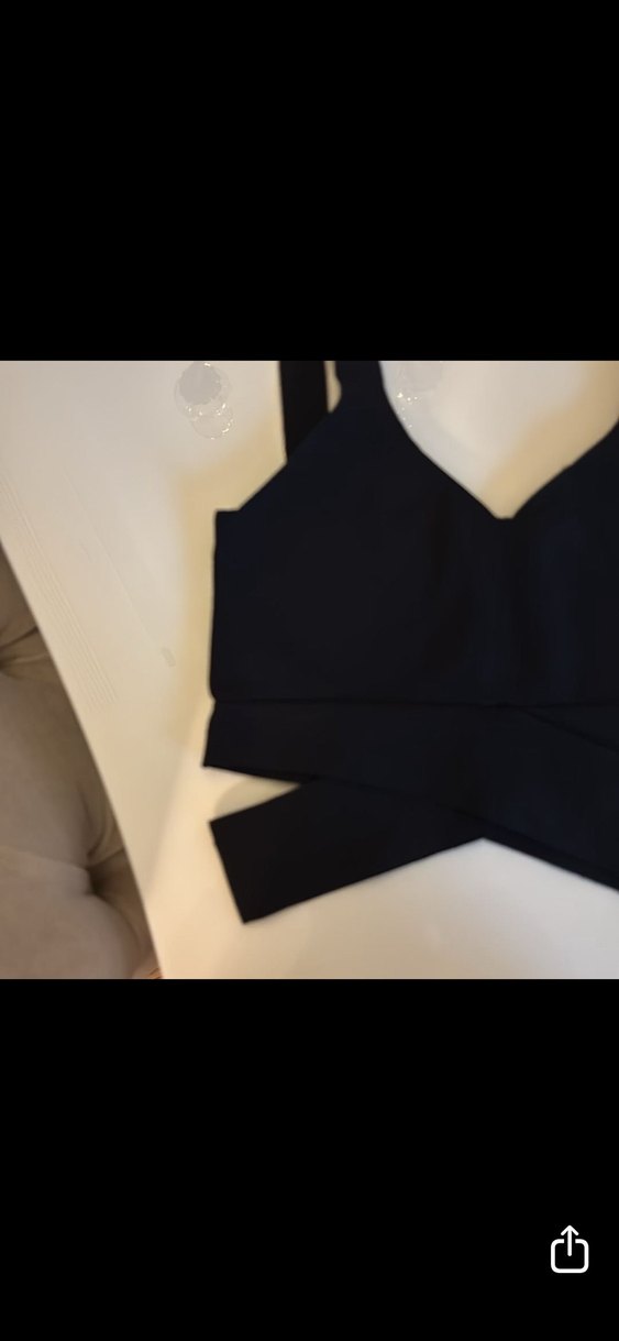 Siyah V Yaka Kemerli Mini Büstiyer - Görsel 2