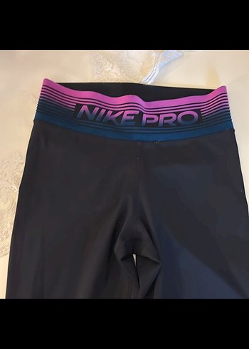 Siyah Nike Pro Elastik Belli Spor Tayt - Görsel 3