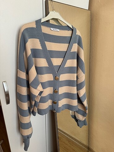 Diğer Çizgi oversize hırka