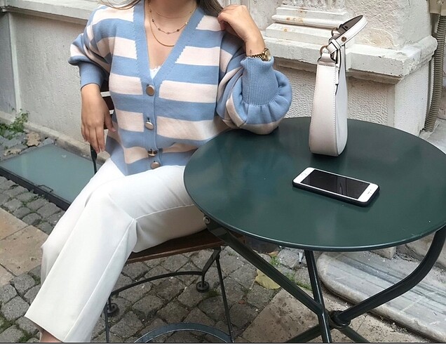 Çizgi oversize hırka