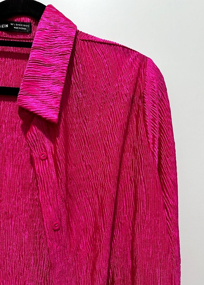 Fuşya Şık Gömlek - Görsel 4
