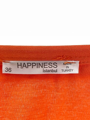 36 Beden turuncu Renk Happiness Gömlek %70 İndirimli.