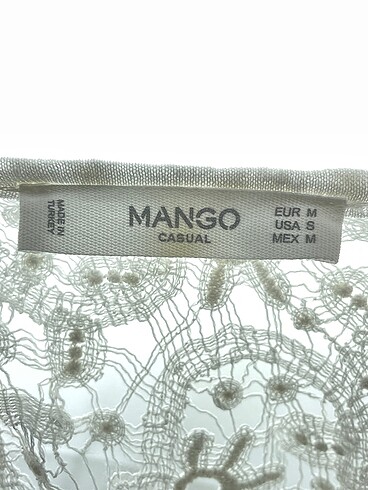 m Beden beyaz Renk Mango Bluz %70 İndirimli.