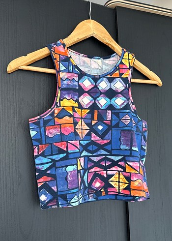 Kadın Çok Renkli Kısa Crop Top