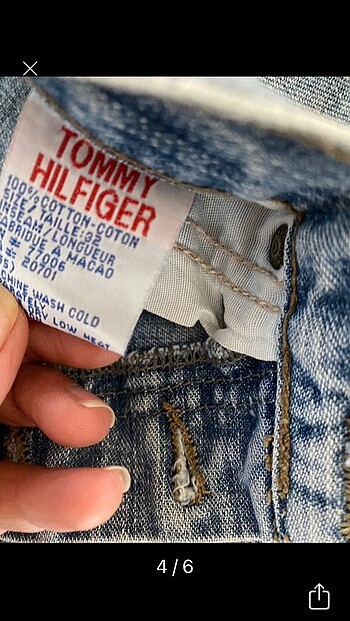 27 Beden gri Renk Tommy hilfiger jean 27/32 bedendir