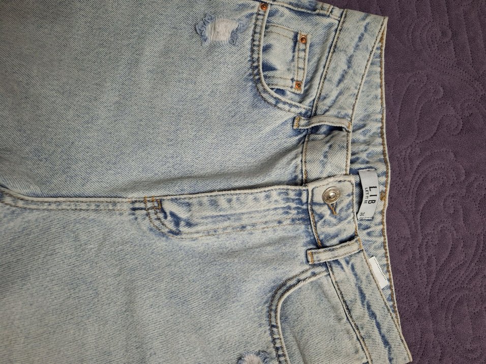 Kadın Pastel Mavi Düz Kesim Denim Pantolon - Görsel 4