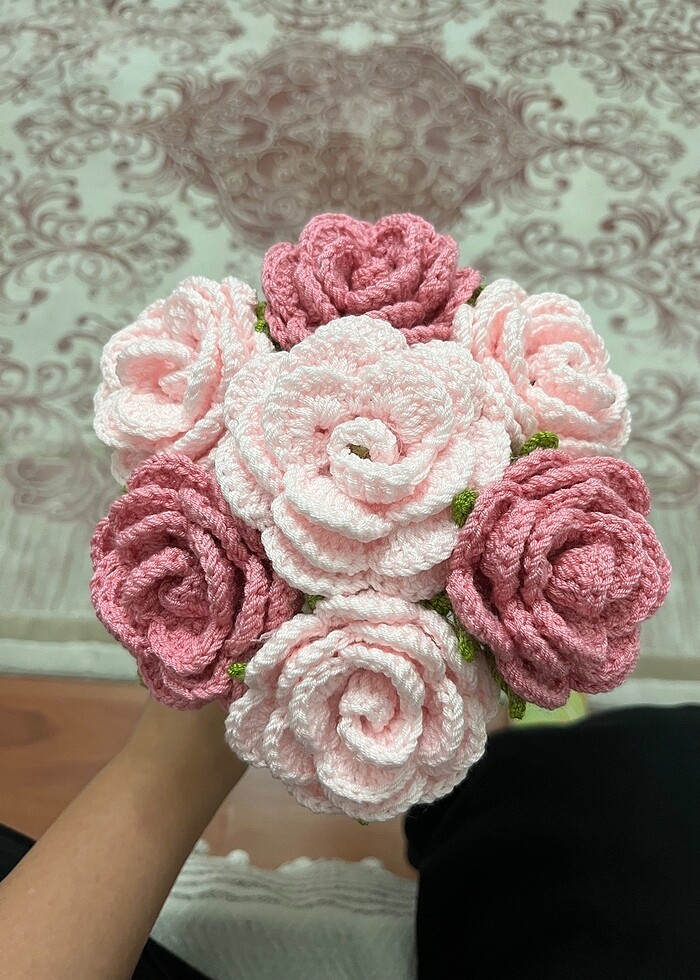 El örgüsü gül buketi - Görsel 3