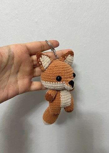 Kahverengi Sevimli Tilki Anahtarlık Peluş Oyuncak - Görsel 5