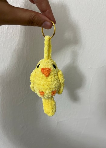 Sarı muhabbet kuşu Anahtarlık - Görsel 4