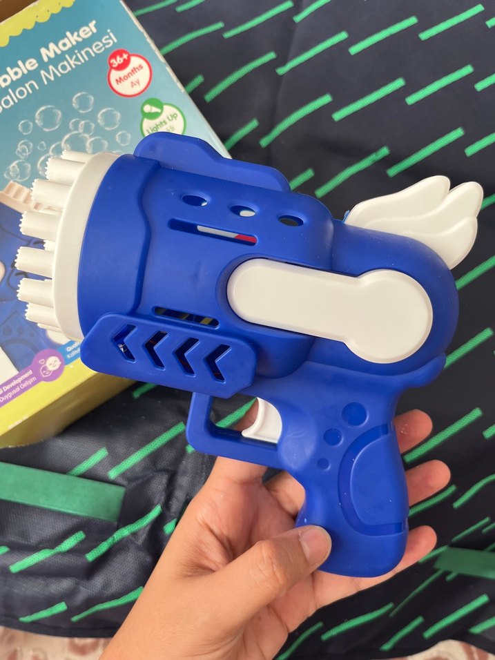 Pilli Işıklı Balon Makinesi - Renkli Su Oyuncağı - Görsel 3