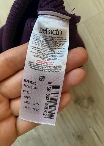 Defacto Kadın Mor Örgü Bere