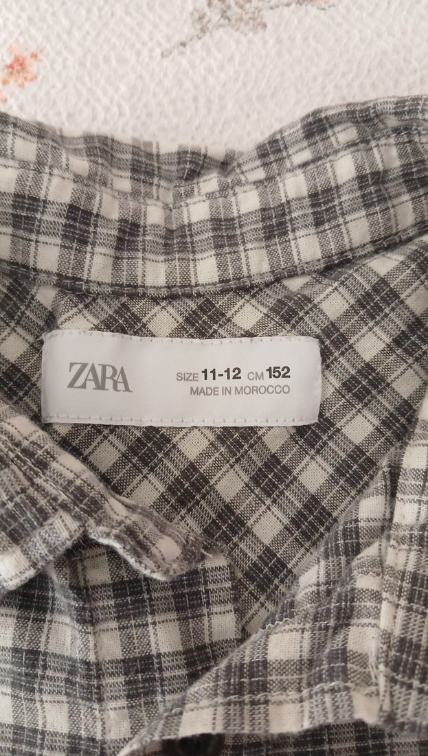 Gri Ekose Zara Erkek Çocuk Gömlek - Görsel 2