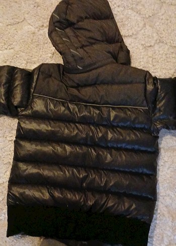 Erkek Çocuk Siyah Deri Kürklü Mont - Görsel 3