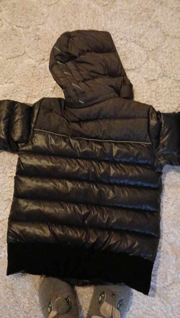 Erkek Çocuk Siyah Deri Kürklü Mont - Görsel 3