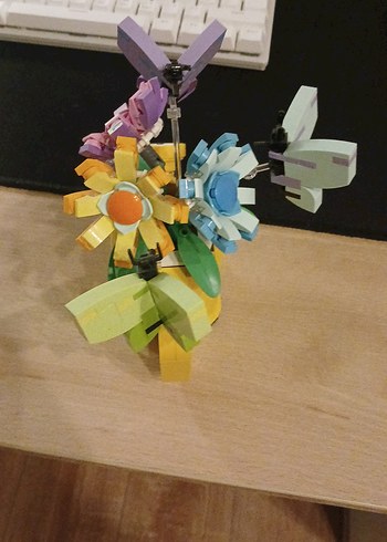 Pastel Renkli Lego Çiçek Aranjmanı - Görsel 4