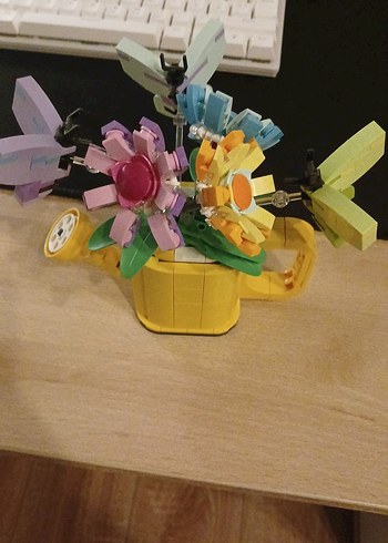 Pastel Renkli Lego Çiçek Aranjmanı - Görsel 3