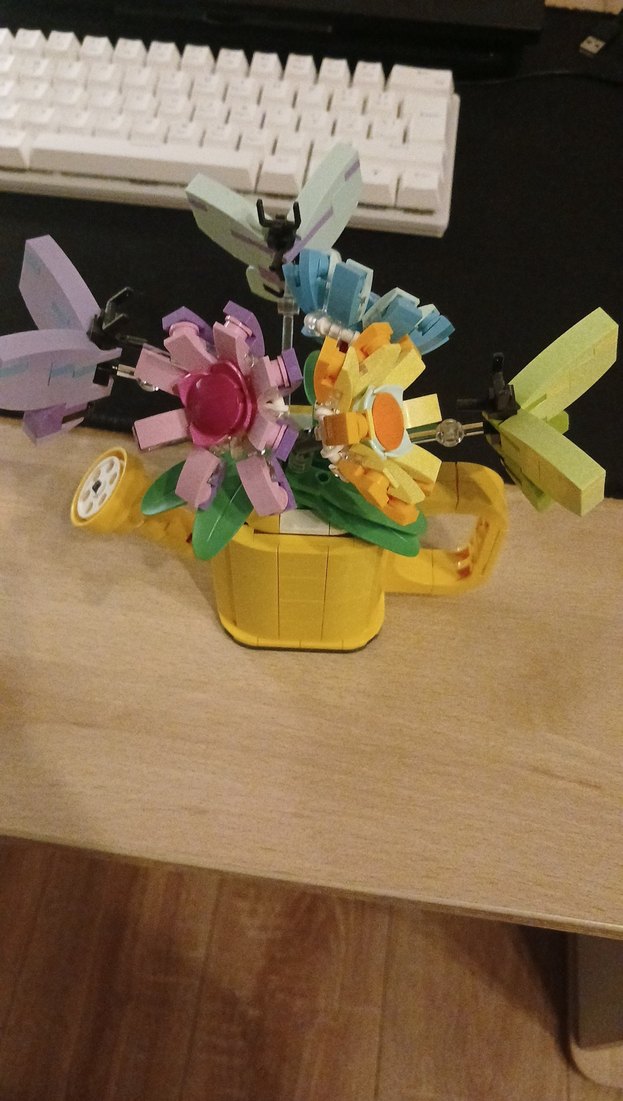 Pastel Renkli Lego Çiçek Aranjmanı - Görsel 3