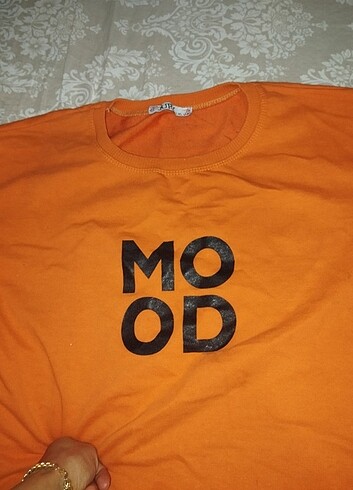xl Beden Mood baskılı xl beden ama sml uygundur turuncu tunik