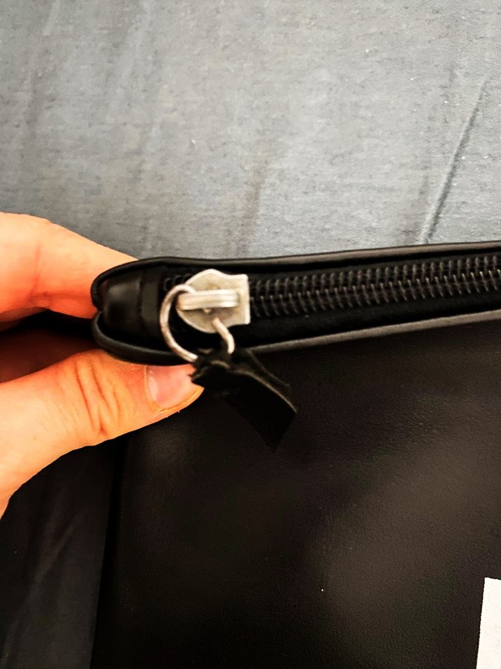 Siyah Baskılı Fermuarlı Kadın  Çanta - Görsel 3